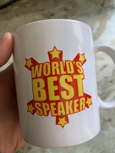 World's best speaker mug